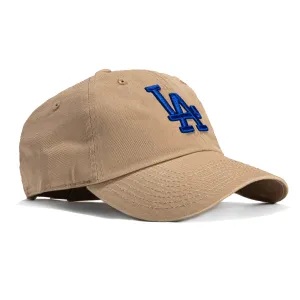 47 Brand Los Angeles Dodgers Cleanup Adjustable Hat - Khaki. Royal