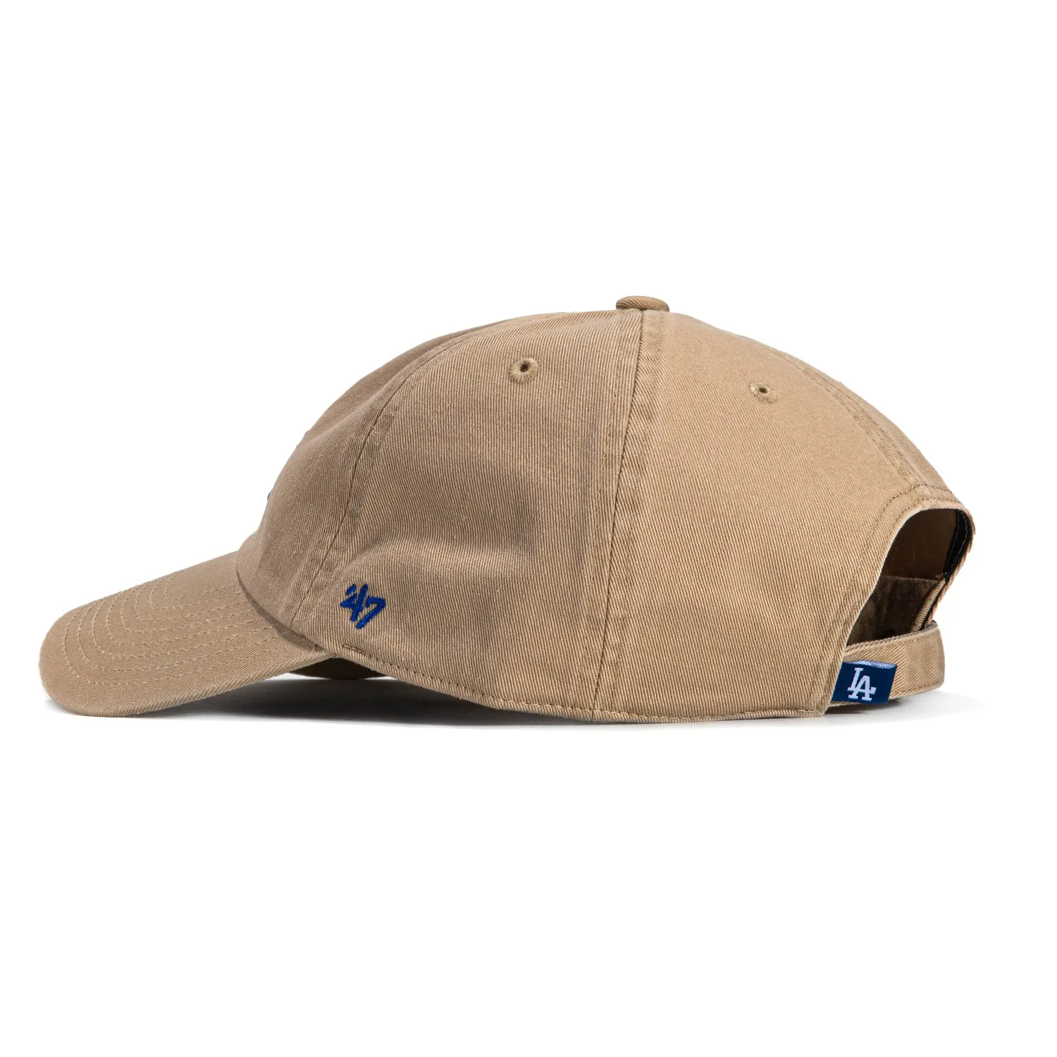 47 Brand Los Angeles Dodgers Cleanup Adjustable Hat - Khaki. Royal