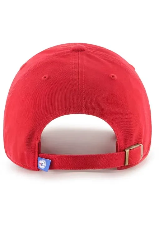 47 Brand Philadelphia 76ers Clean up Adjustable Hat - Red