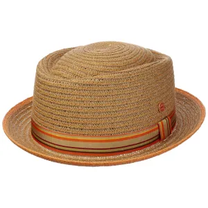 Andy Orange Pork Pie Straw Hat by Mayser