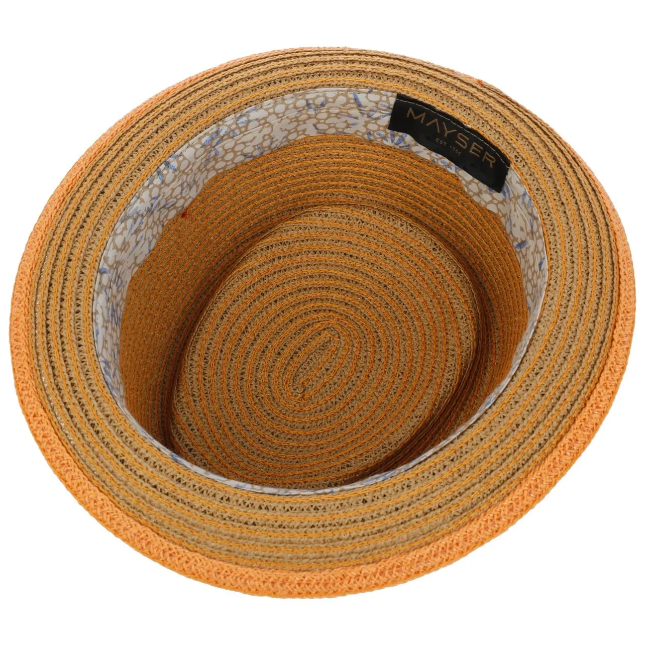 Andy Orange Pork Pie Straw Hat by Mayser
