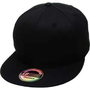 Black Flat Brim - Structured Cap