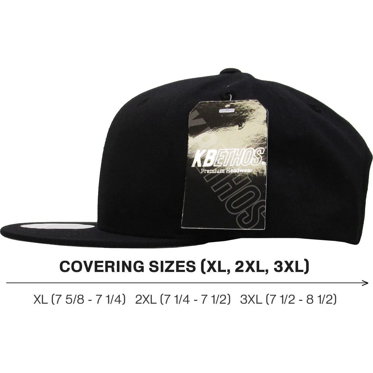Black Flat Brim - Structured Cap