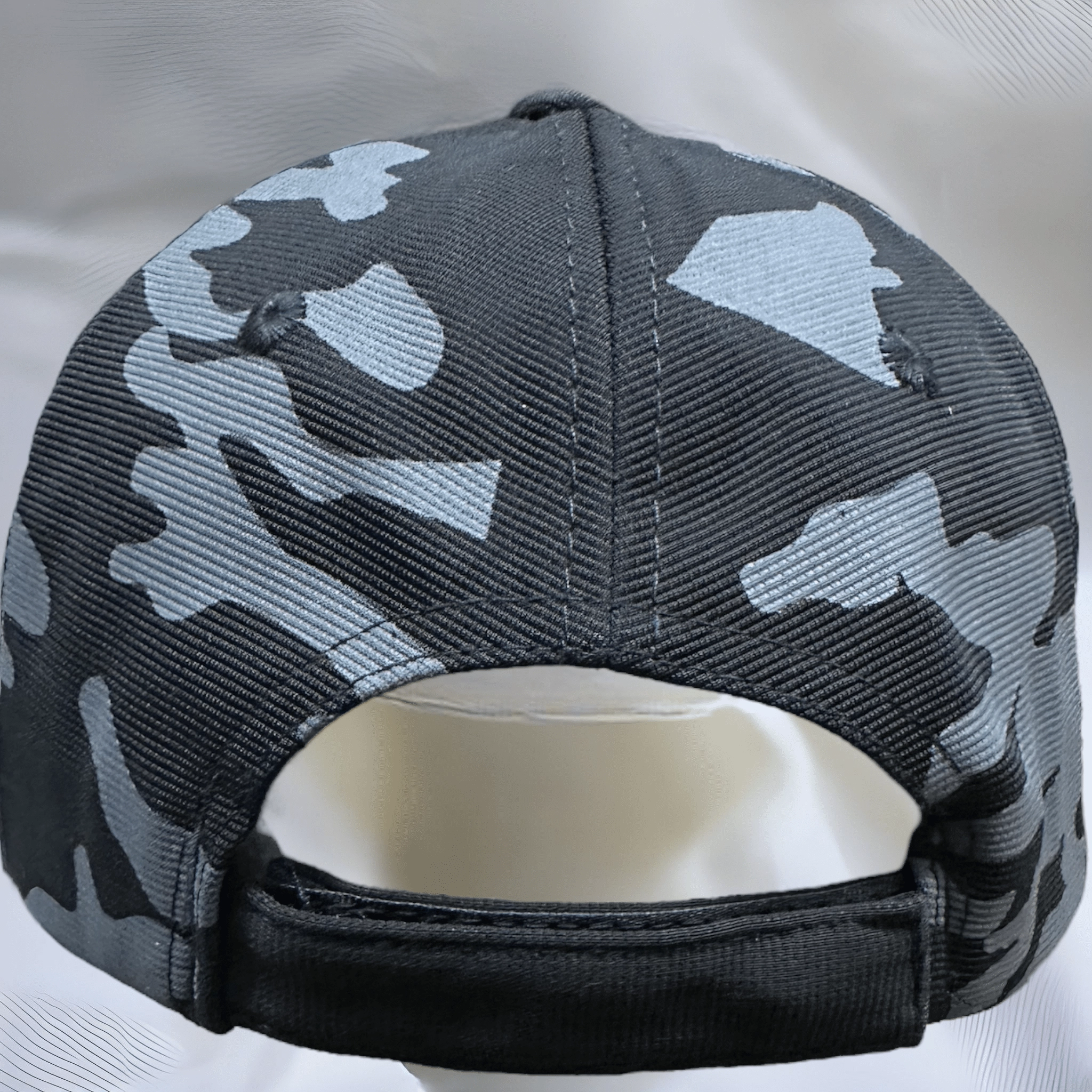 Black & Gray Camoflage Velcro Patch Dilligaf Hat