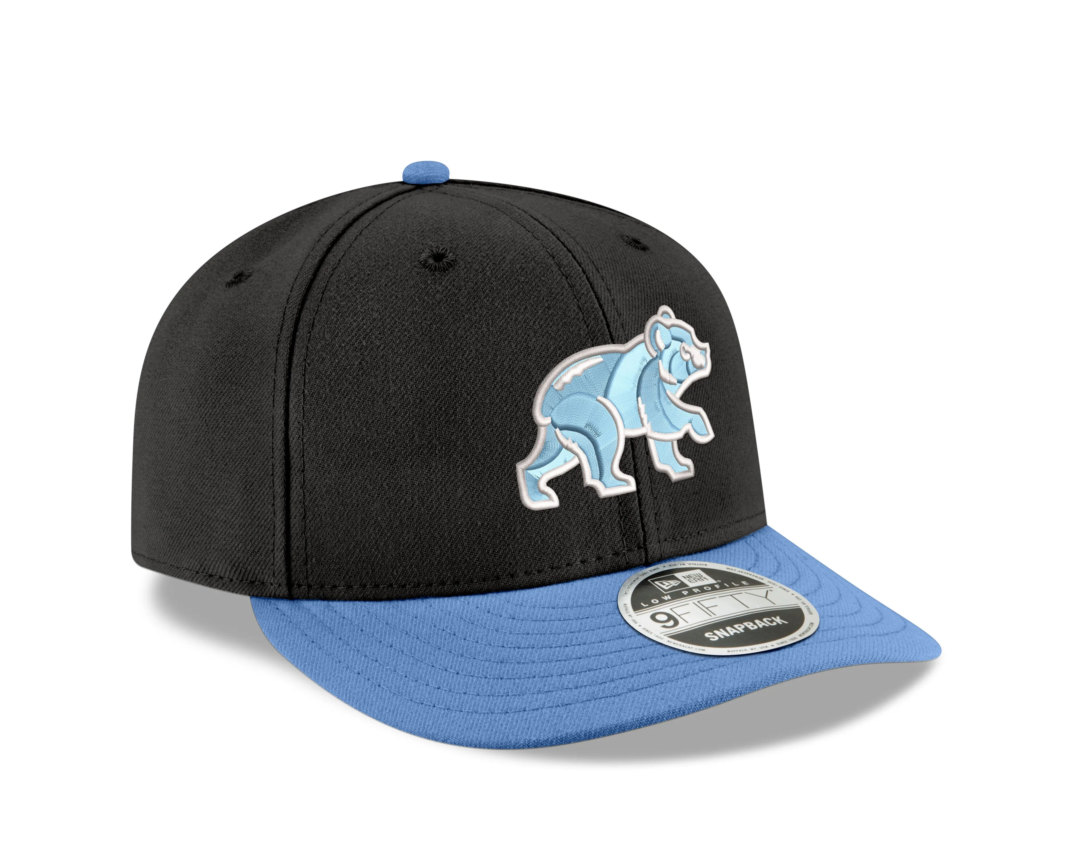 Chicago Cubs New Era Black/Sky Blue Spring Training Bear Low Profile 9FIFTY Snapback Adjustable Hat