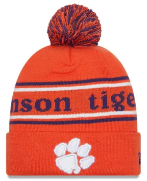 Clemson Tigers Orange New Era Marquee Cuffed Knit Hat with Pom