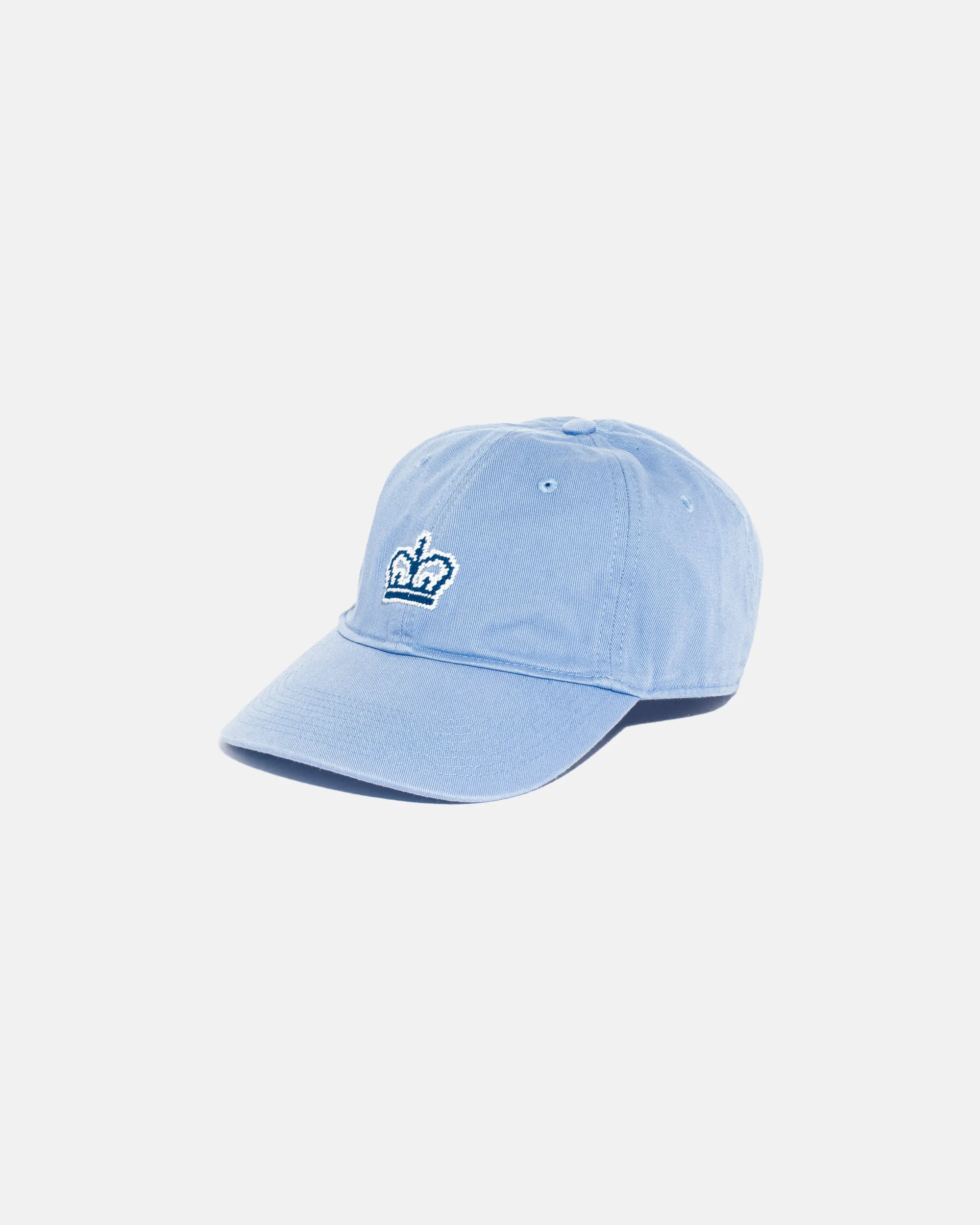 COLUMBIA UNIVERSITY NEEDLEPOINT HAT - LIGHT BLUE