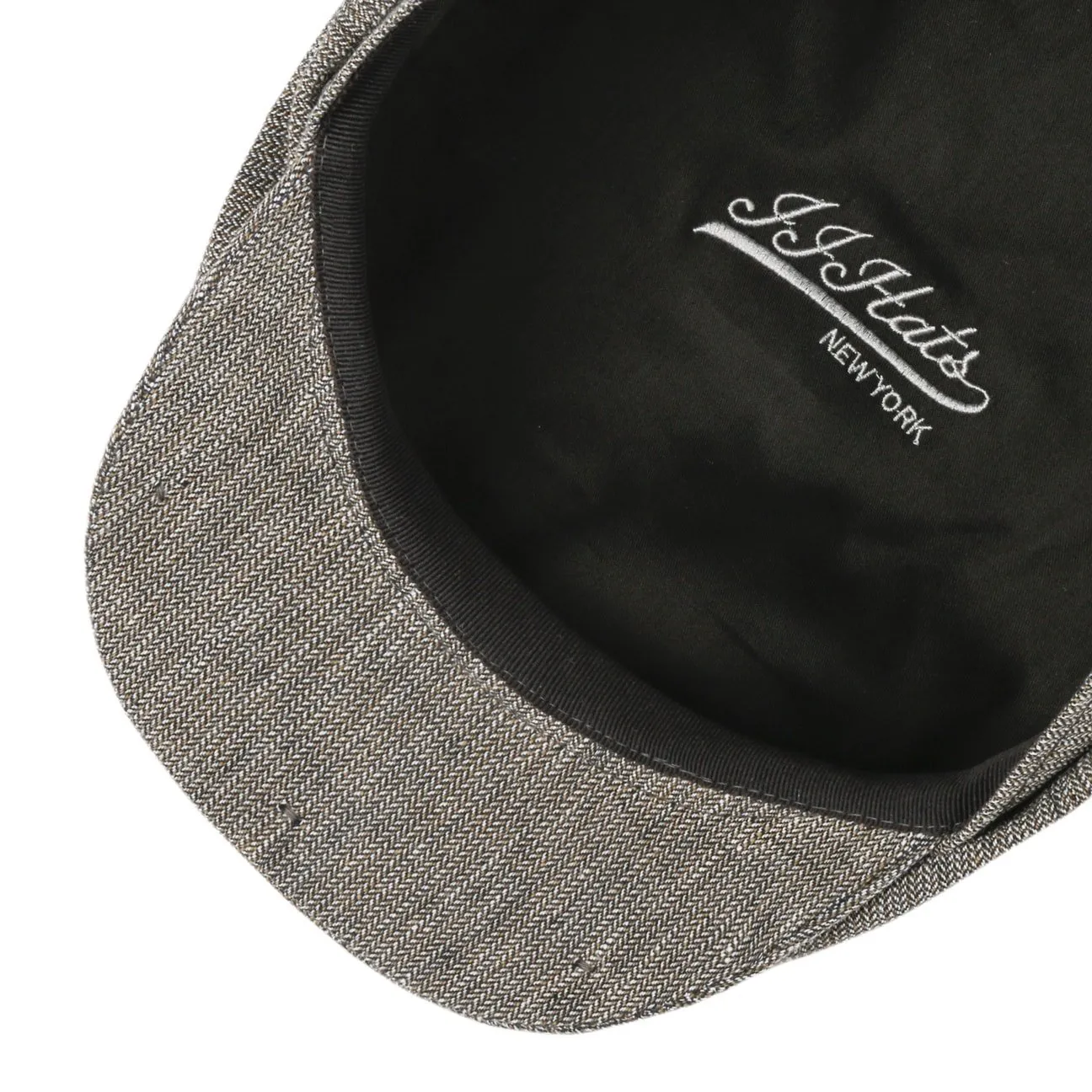 Eight Panel Cap Linen Herringbone by JJ Hats