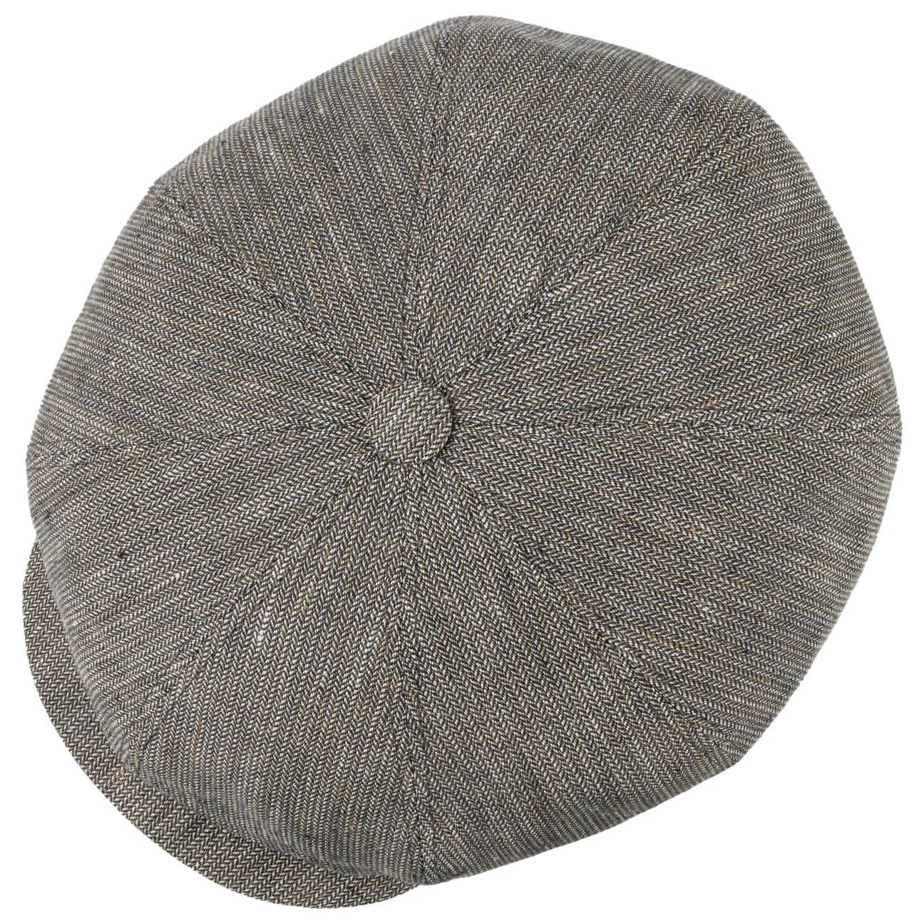 Eight Panel Cap Linen Herringbone by JJ Hats