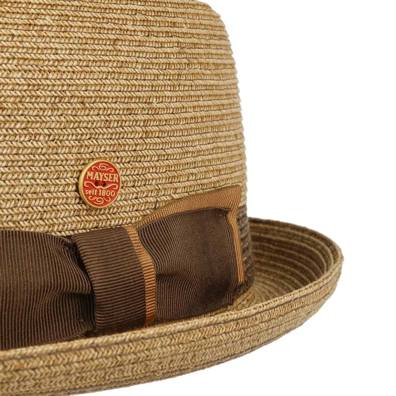 Gareth Classic Pork Pie Straw Hat by Mayser