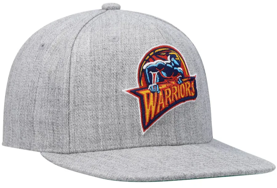 Golden State Warriors HWC Gray Heather 2.0 Mitchell & Ness Snapback Hat