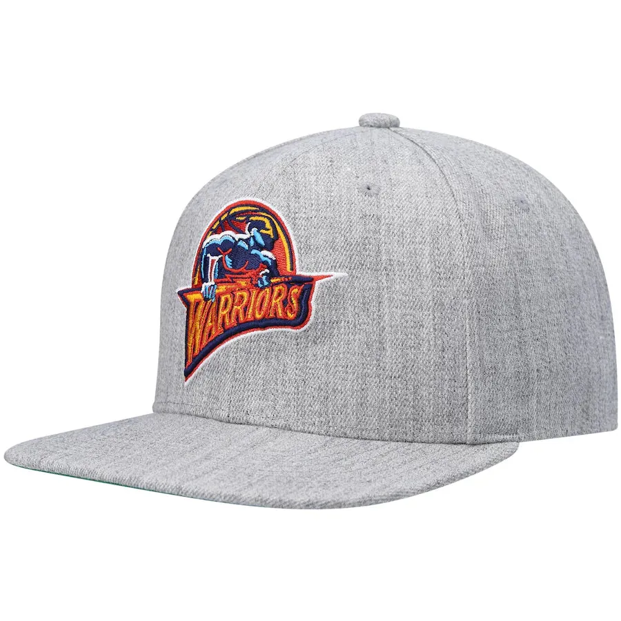 Golden State Warriors HWC Gray Heather 2.0 Mitchell & Ness Snapback Hat