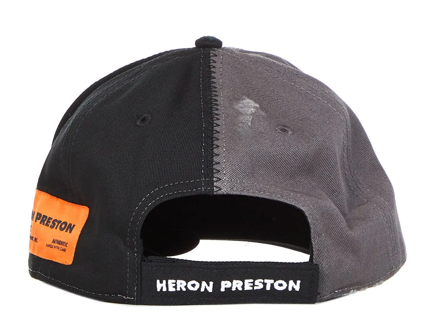 Heron Preston Logo-Patch Distressed Baseball Cap