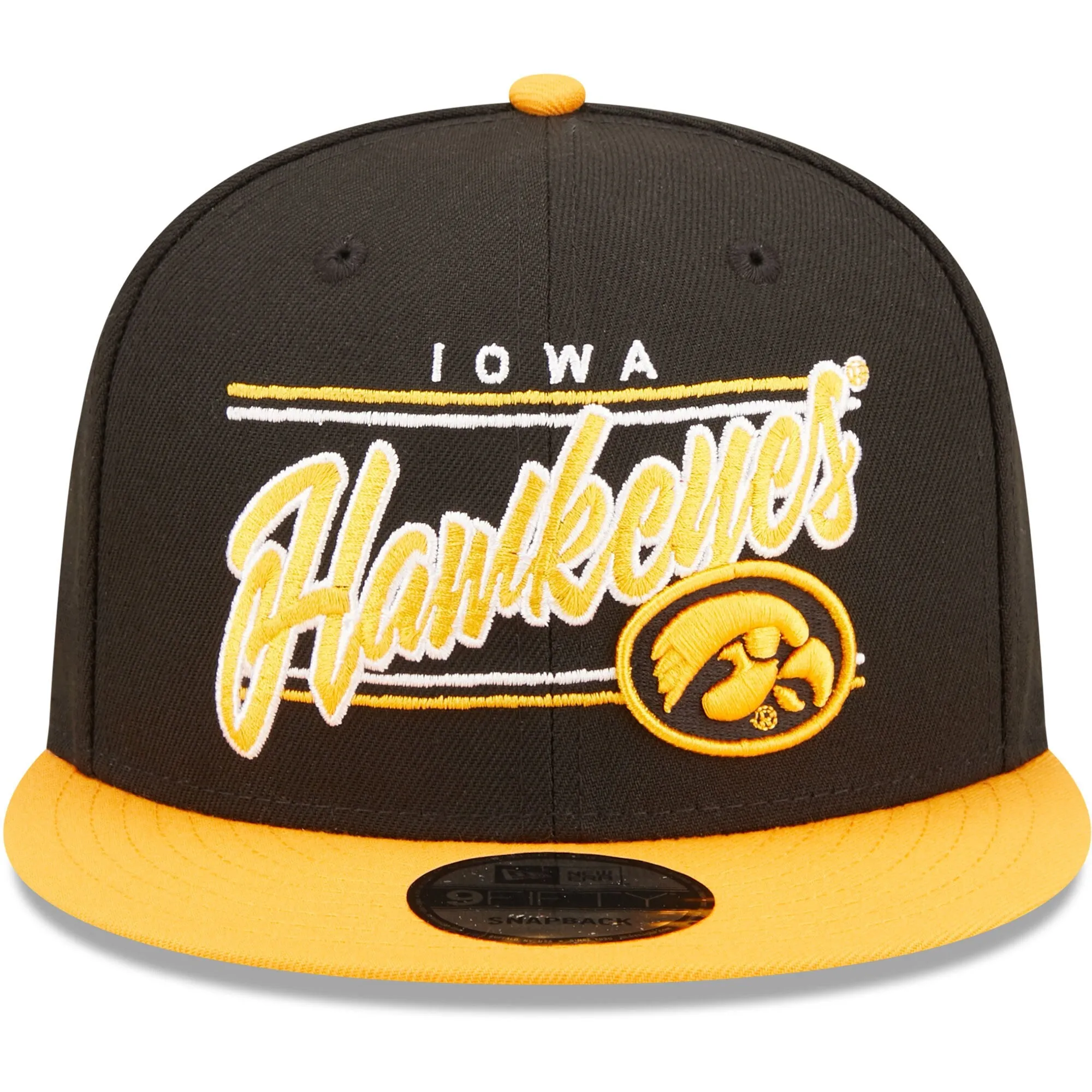 Iowa Hawkeyes New Era Team Script 9FIFTY Snapback Hat - Black