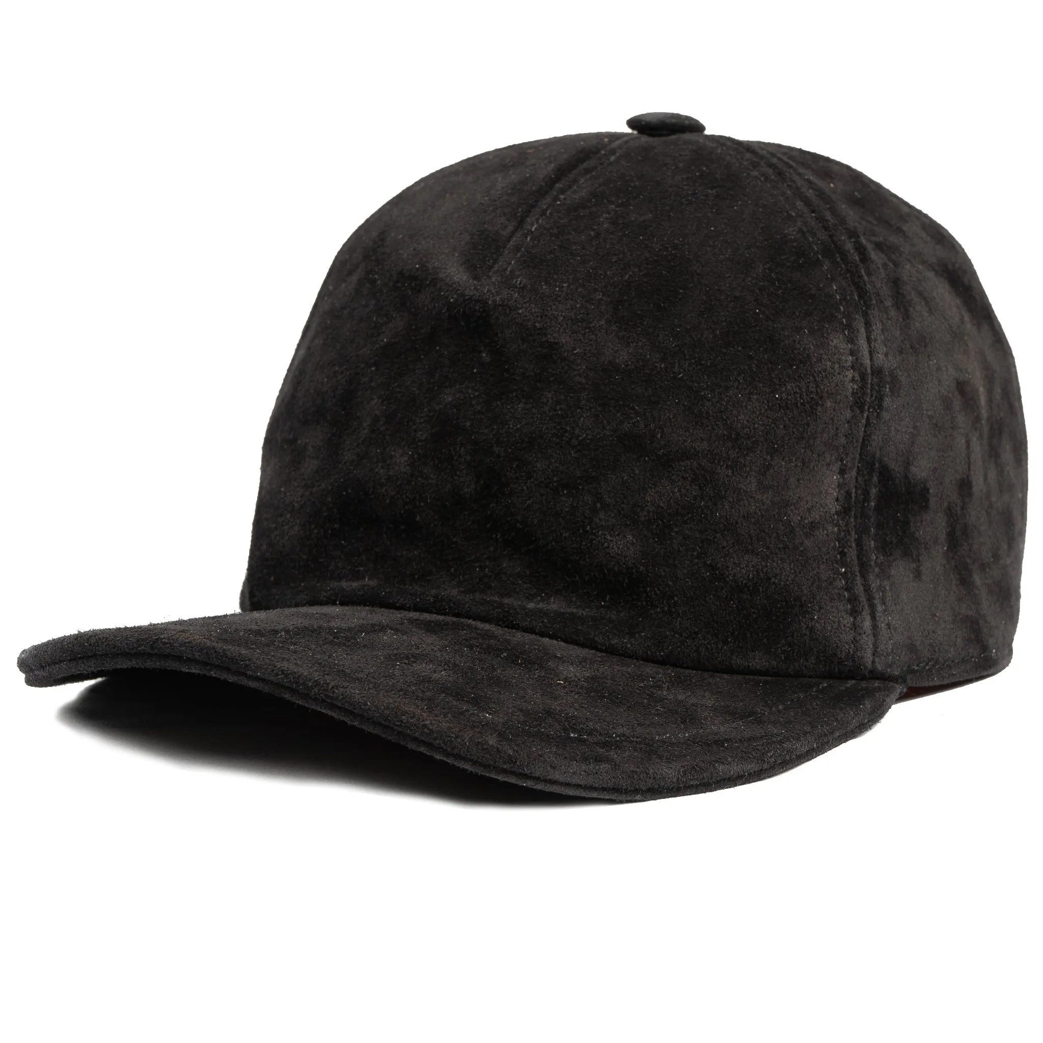 Italian Suede Cap - Black