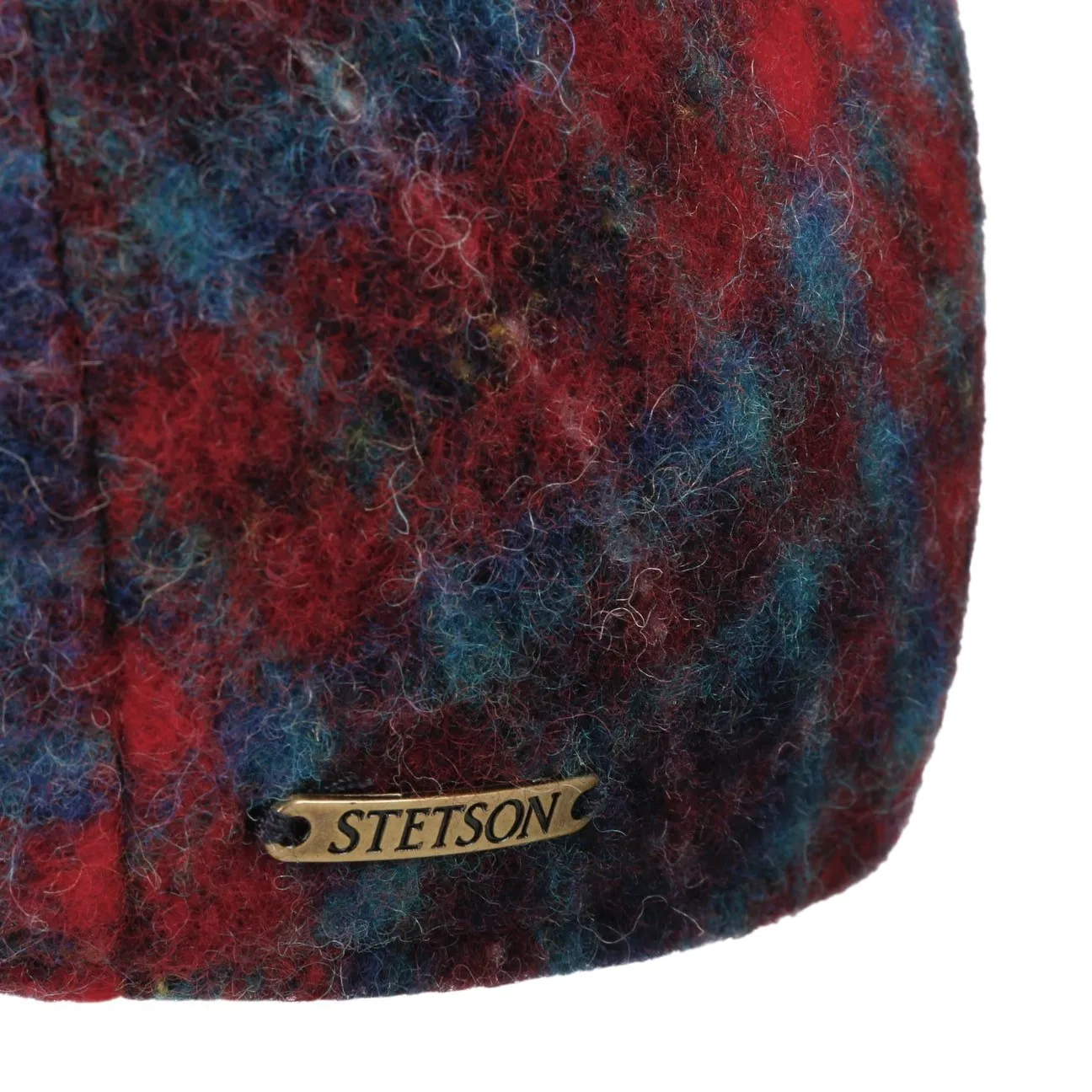 Karlsen Ivy Wool Check Flat Cap by Stetson
