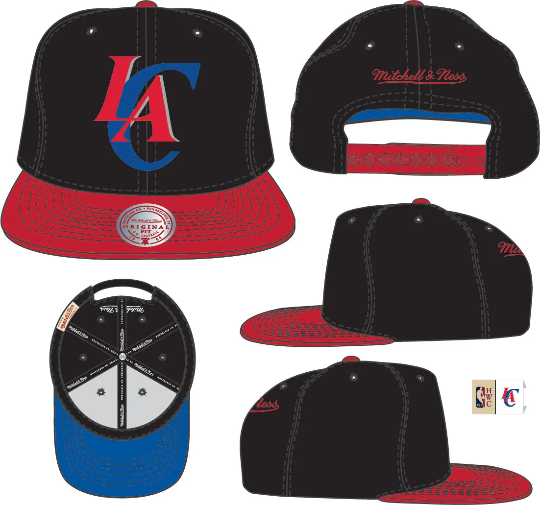 Los Angeles Clippers Mitchell & Ness Hardwood Classics Reload 2.0 Snapback Hat - Black/Red