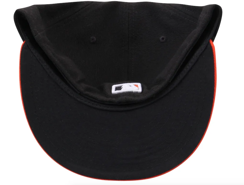 Men's Baltimore Orioles New Era White/Orange Home Authentic Collection On-Field 59FIFTY Fitted Hat