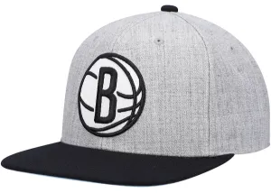 Men's Brooklyn Nets Mitchell & Ness Gray/Black Heathered Underpop Snapback Hat