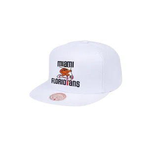Mitchell and Ness Miami Floridians White Snapback