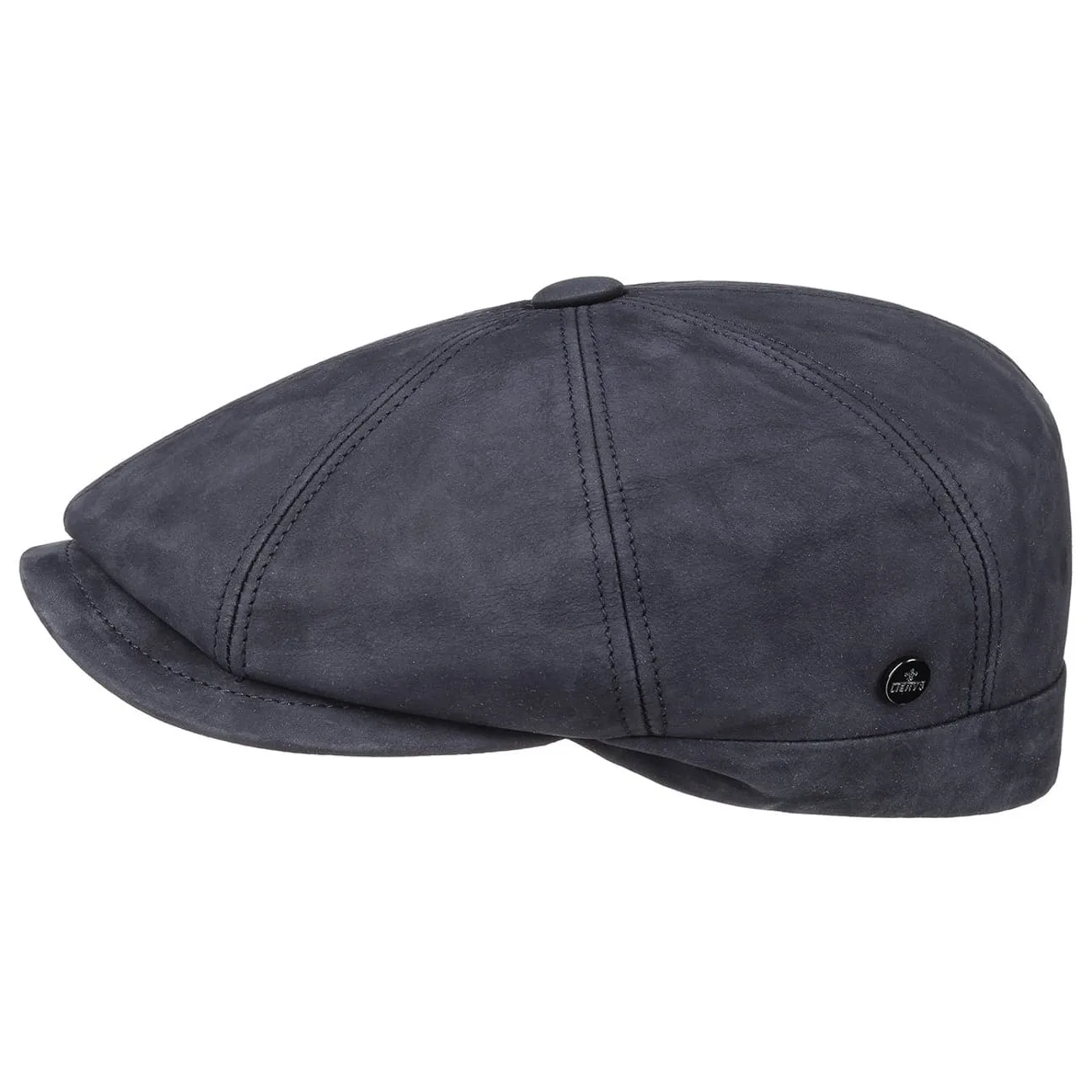 Nappa Wax Leather Flat Cap by Lierys