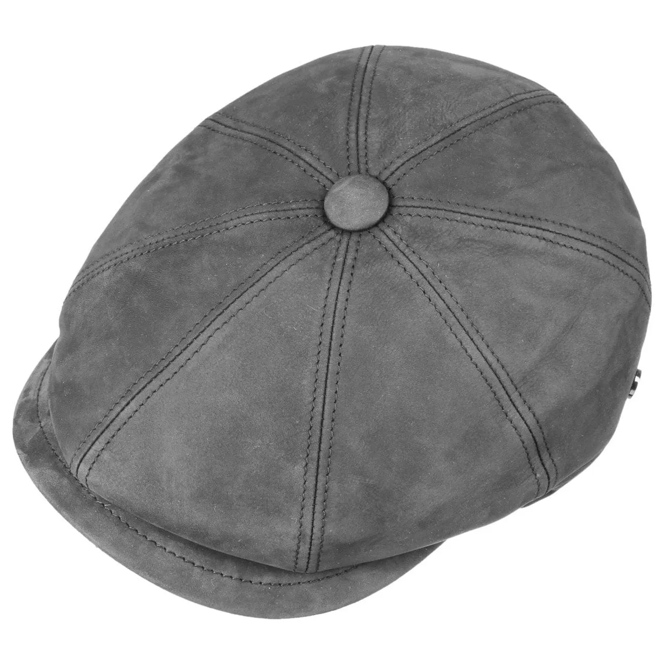 Nappa Wax Leather Flat Cap by Lierys