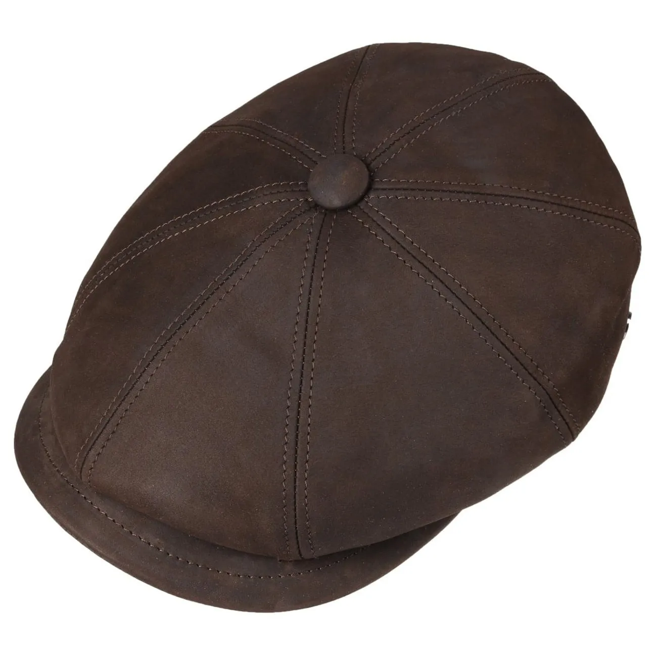 Nappa Wax Leather Flat Cap by Lierys