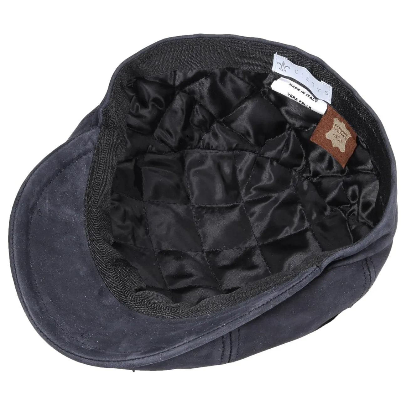 Nappa Wax Leather Flat Cap by Lierys