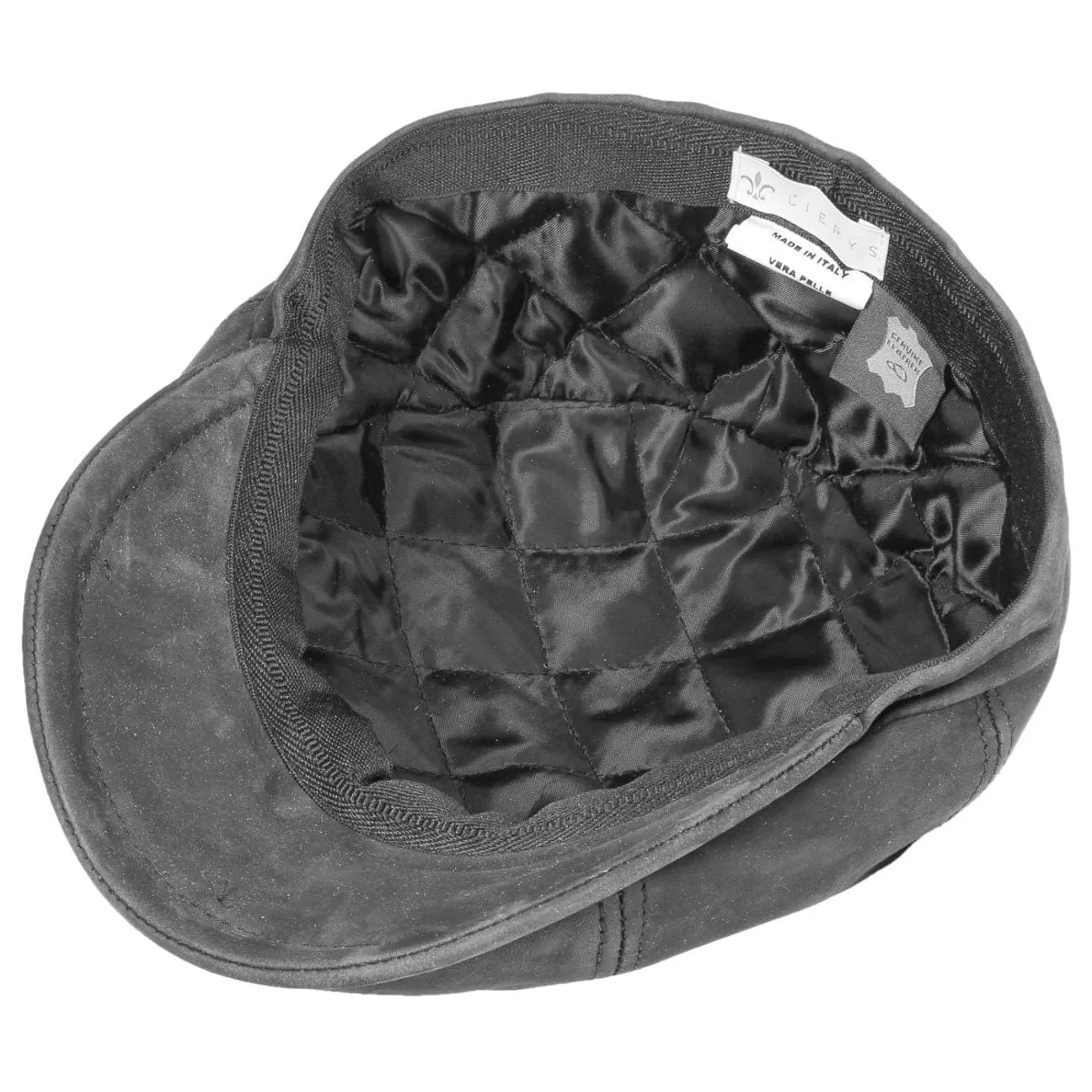 Nappa Wax Leather Flat Cap by Lierys
