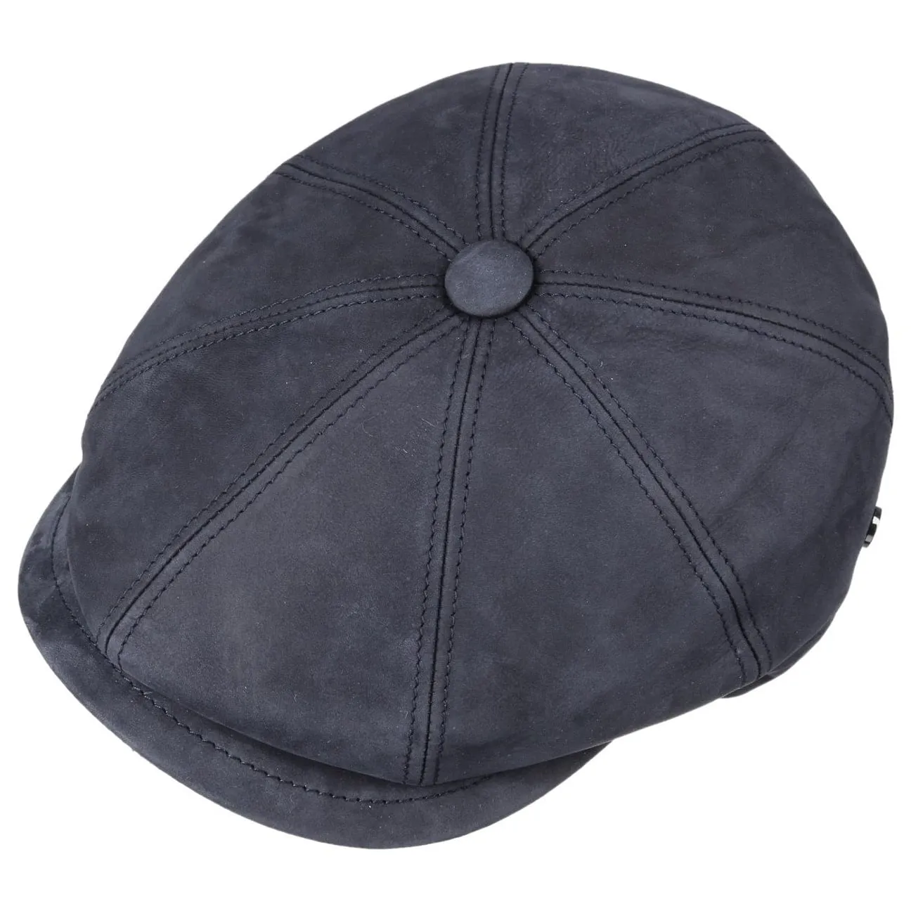 Nappa Wax Leather Flat Cap by Lierys