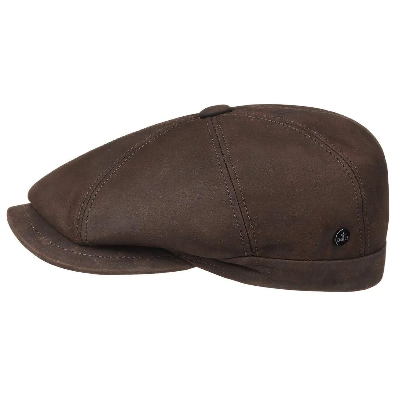 Nappa Wax Leather Flat Cap by Lierys