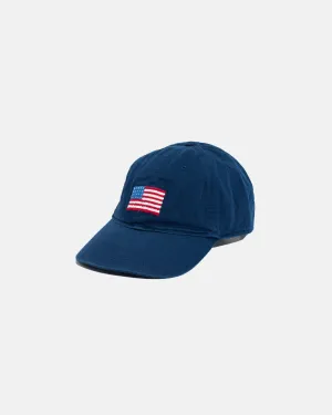 NAVY US FLAG NEEDLEPOINT HAT