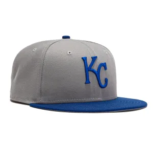 New Era 59Fifty Retro On-Field Kansas City Royals Hat - Gray, Royal