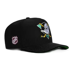New Era 9Fifty A-Frame Anaheim Ducks NHL Logo Patch Snapback Hat - Black