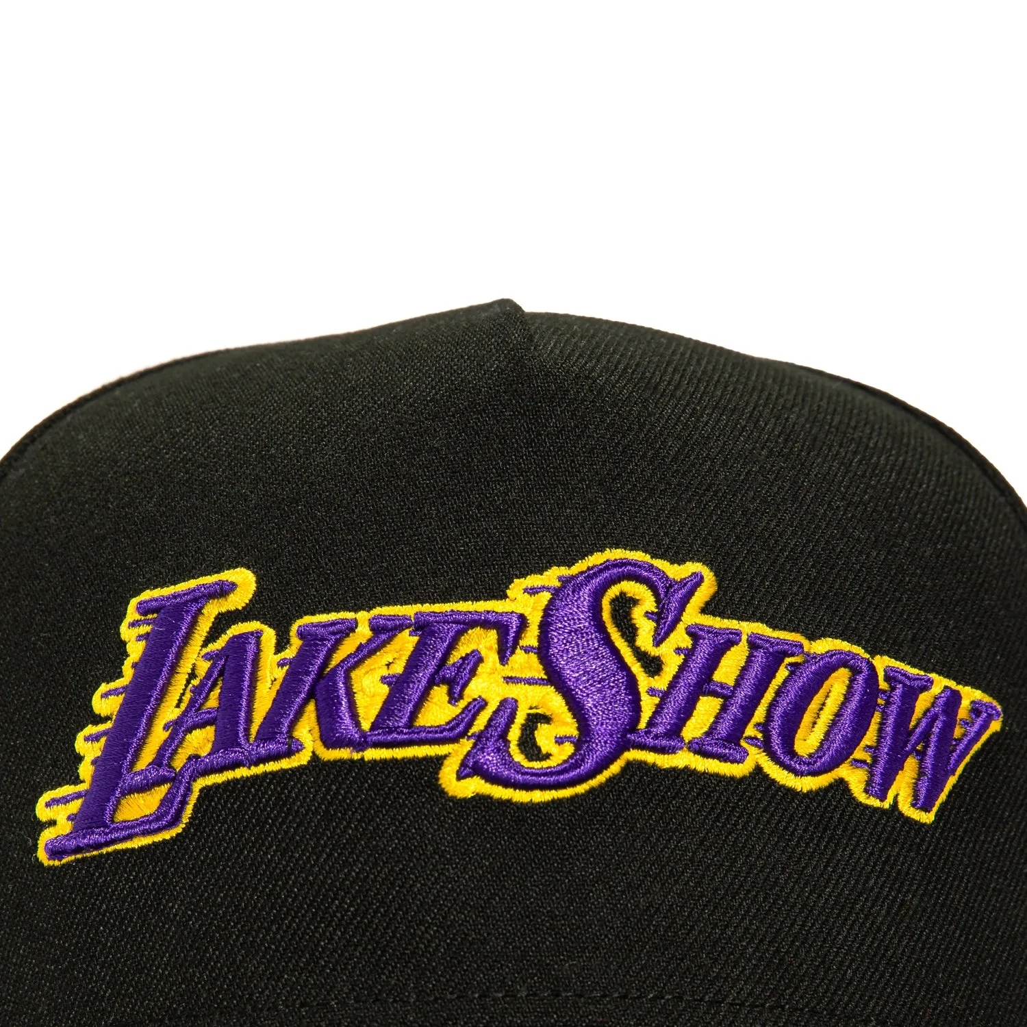 New Era 9Fifty A-Frame Los Angeles Lakers Logo Patch Lake Show Snapback Hat - Black