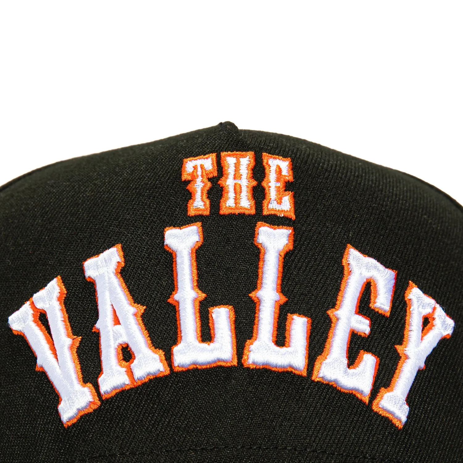 New Era 9Fifty A-Frame Phoenix Suns City Edition Logo Patch The Valley Snapback Hat - Black