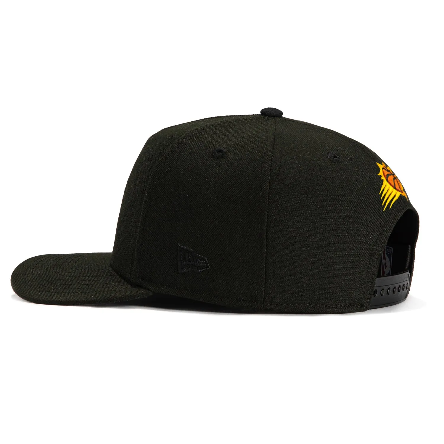 New Era 9Fifty A-Frame Phoenix Suns City Edition Logo Patch The Valley Snapback Hat - Black
