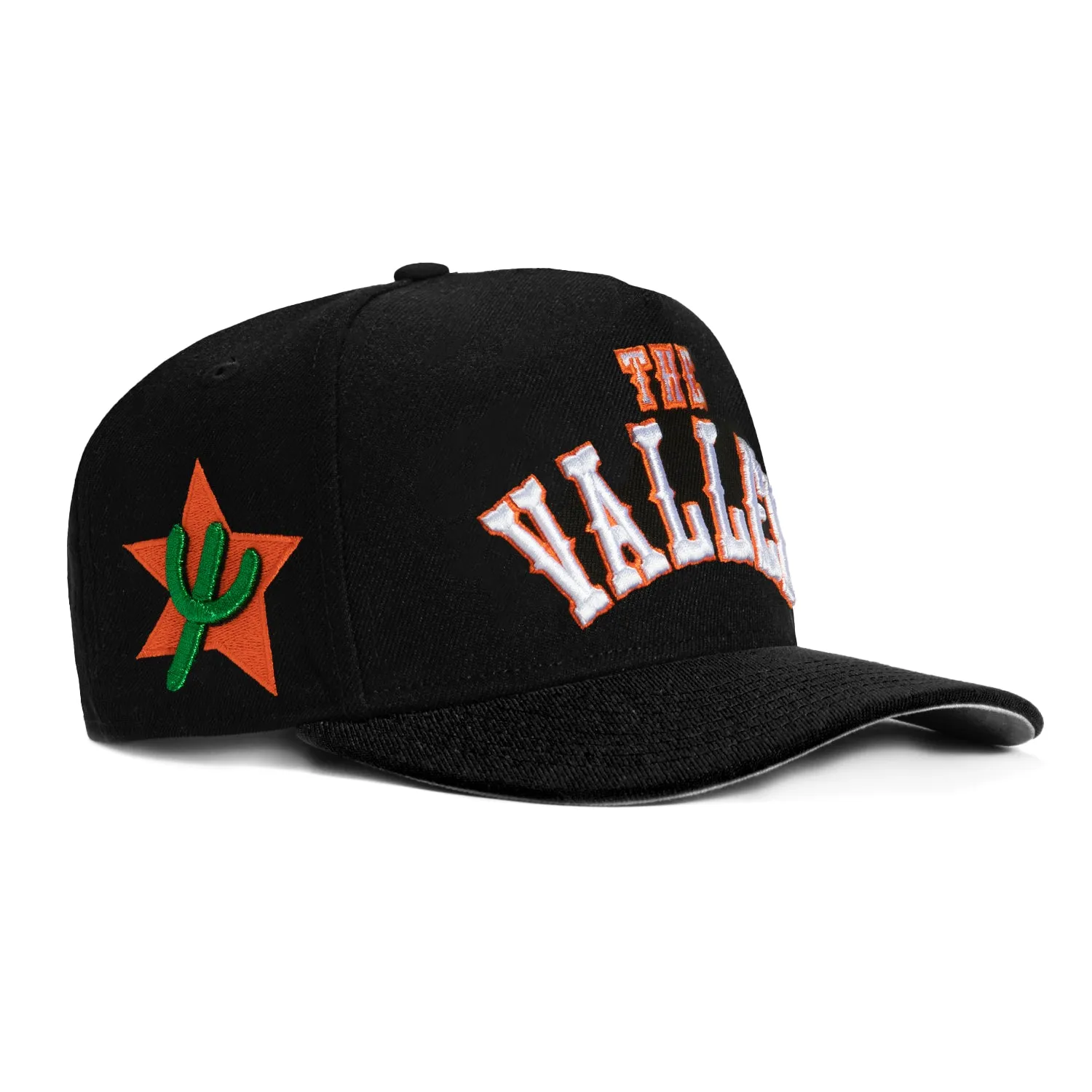 New Era 9Fifty A-Frame Phoenix Suns City Edition Logo Patch The Valley Snapback Hat - Black