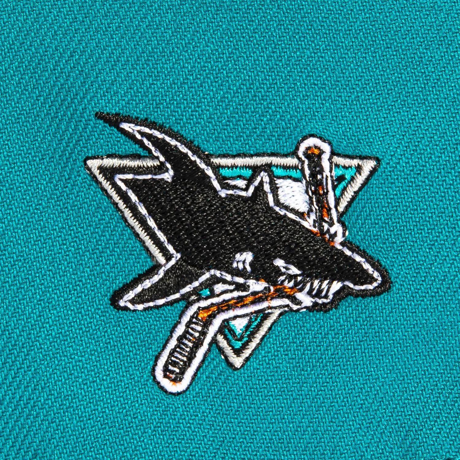 New Era 9Fifty A-Frame San Jose Sharks Logo Patch Word Snapback Hat - Teal, Black