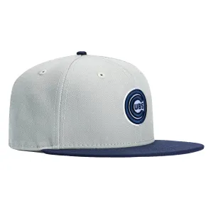 New Era 9Fifty Chicago Cubs Snapback Logo Hat - Grey, Light Navy
