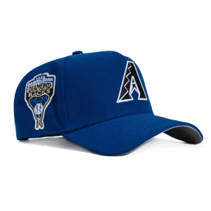 New Era 9Forty A-Frame Arizona Diamondbacks Inaugural Patch Snapback Hat - Royal. Black