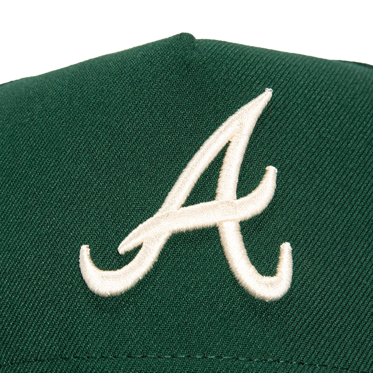 New Era 9Forty A-Frame Atlanta Braves Snapback Hat - Green, Ivory
