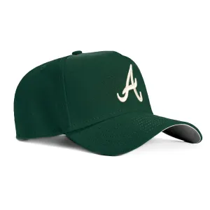 New Era 9Forty A-Frame Atlanta Braves Snapback Hat - Green, Ivory