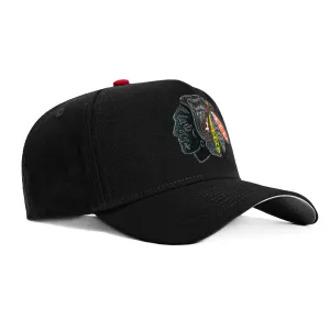 New Era 9Forty A-Frame Chicago Blackhawks Tonal Snapback Hat - Black