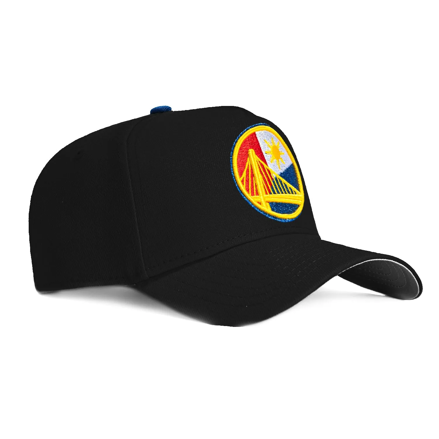 New Era 9Forty A-Frame Golden State Warriors Snapback Fill Logo Hat - Black