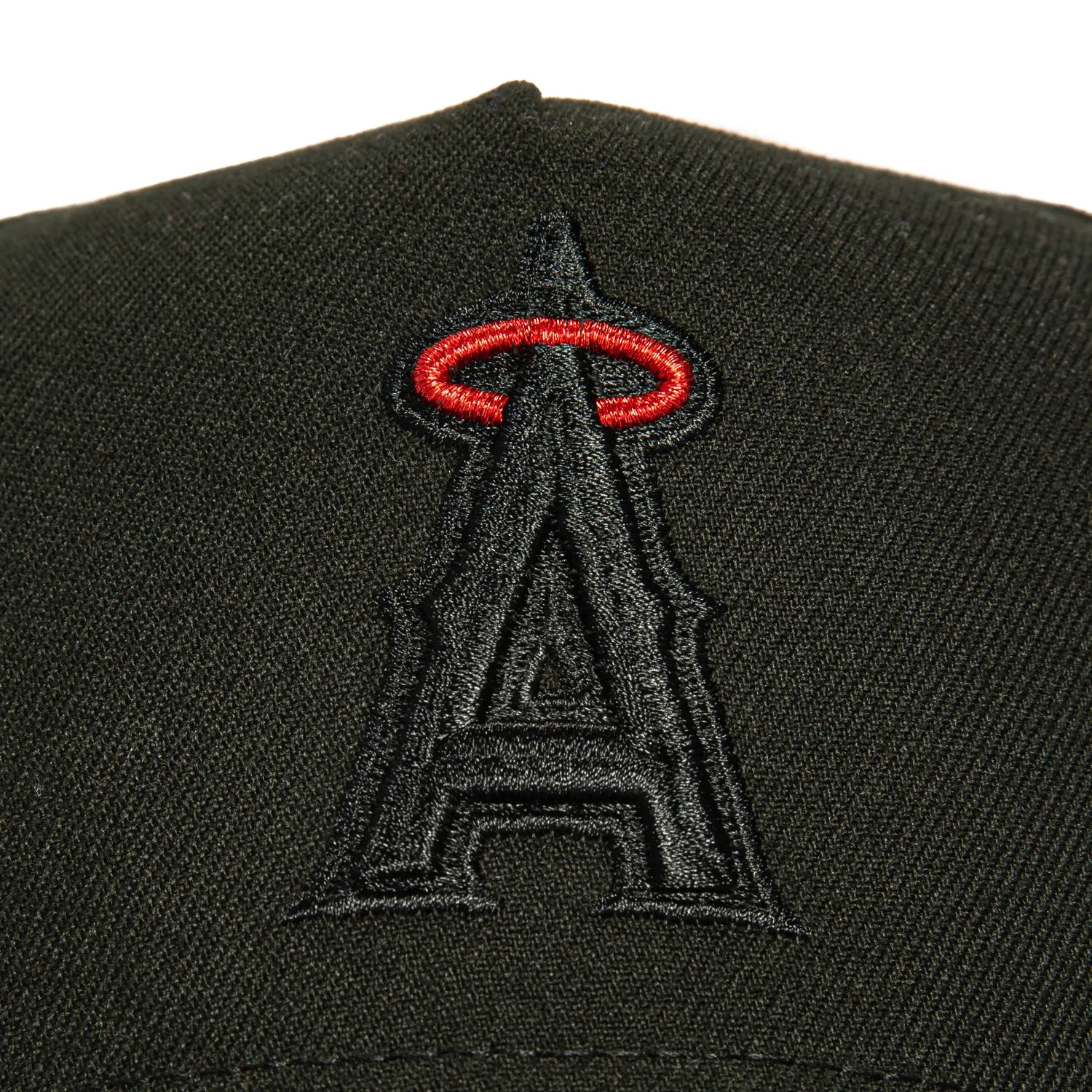 New Era 9Forty A-Frame Los Angeles Angels Snapback Hat - Black, Black, Red
