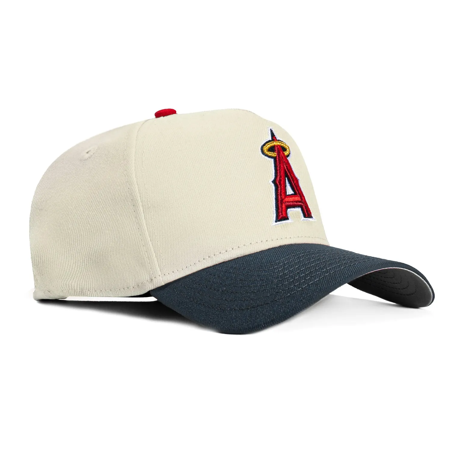 New Era 9Forty A-Frame Los Angeles Angels Snapback Hat - Stone, Navy