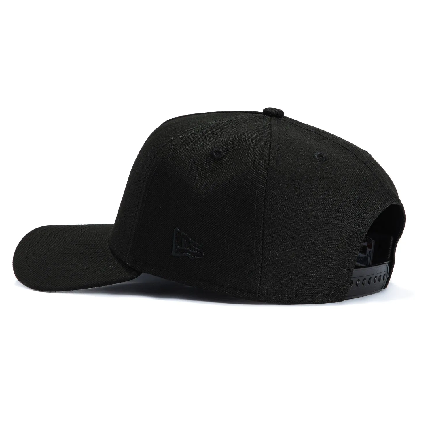 New Era 9Forty A-Frame Los Angeles Dodgers 1988 World Series Patch Snapback Hat - Black, Metallic Silver
