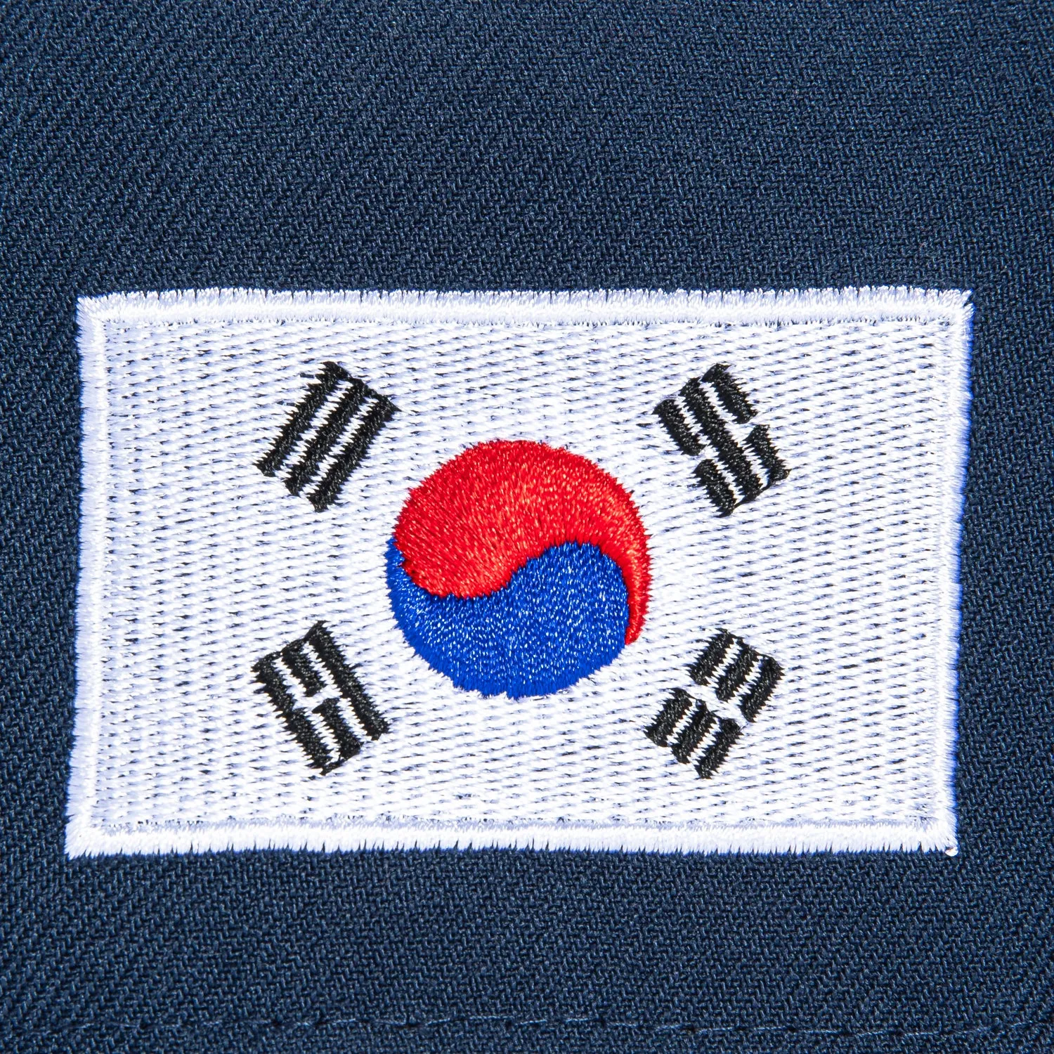 New Era 9Forty A-Frame Los Angeles Dodgers Korea Flag Patch Snapback Hat - Navy, White, Red