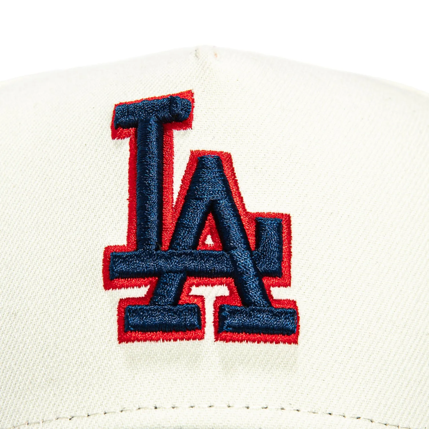 New Era 9Forty A-Frame Los Angeles Dodgers Korea Flag Patch Snapback Hat - White, Navy, Red